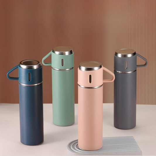 #1012 Stainless Steel Vacuum Flask Set - Gaia Gifts Co