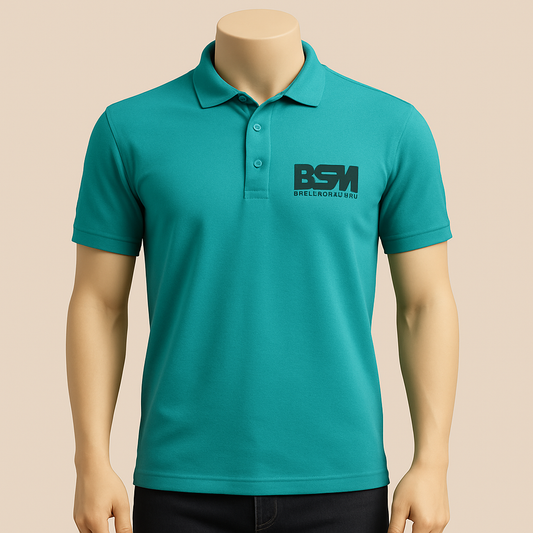 L01-42 Teal Green Honeycomb Polo Shirt