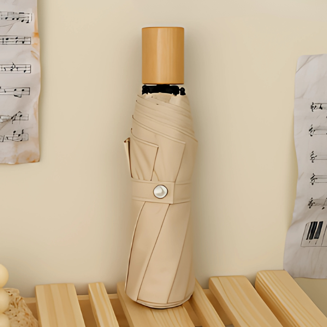 Retractable Umbrella with Wooden Designed Handle