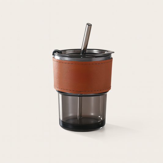 #7305 Glass Mug with Glass Straw - Gaia Gifts Co