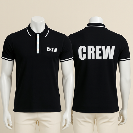 Black/White Honeycomb Polo (L19-02) - Gaia Gifts Co