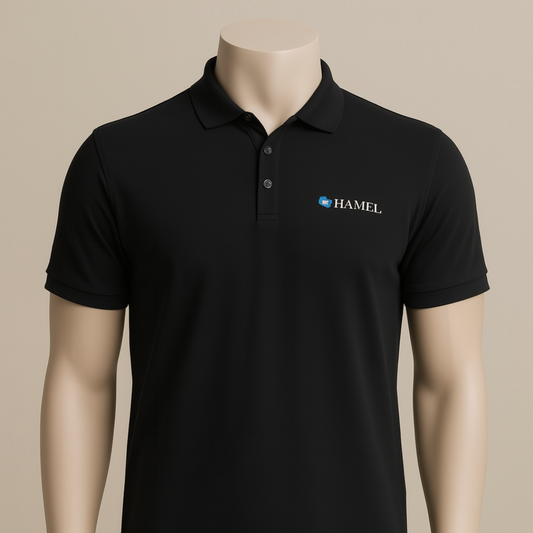 Black Honeycomb Grand Lycra Polo Shirt (L03-1) - Gaia Gifts Co