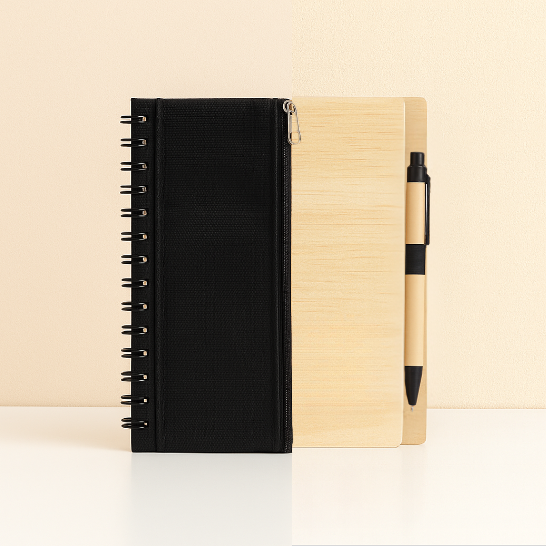 #3816 Eco Notebook with Non Woven Pen Pouch & Pen