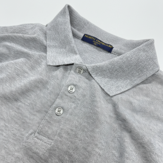 Long Sleeve Honeycomb Cotton Polo Shirt (220gsm) - NHB24400