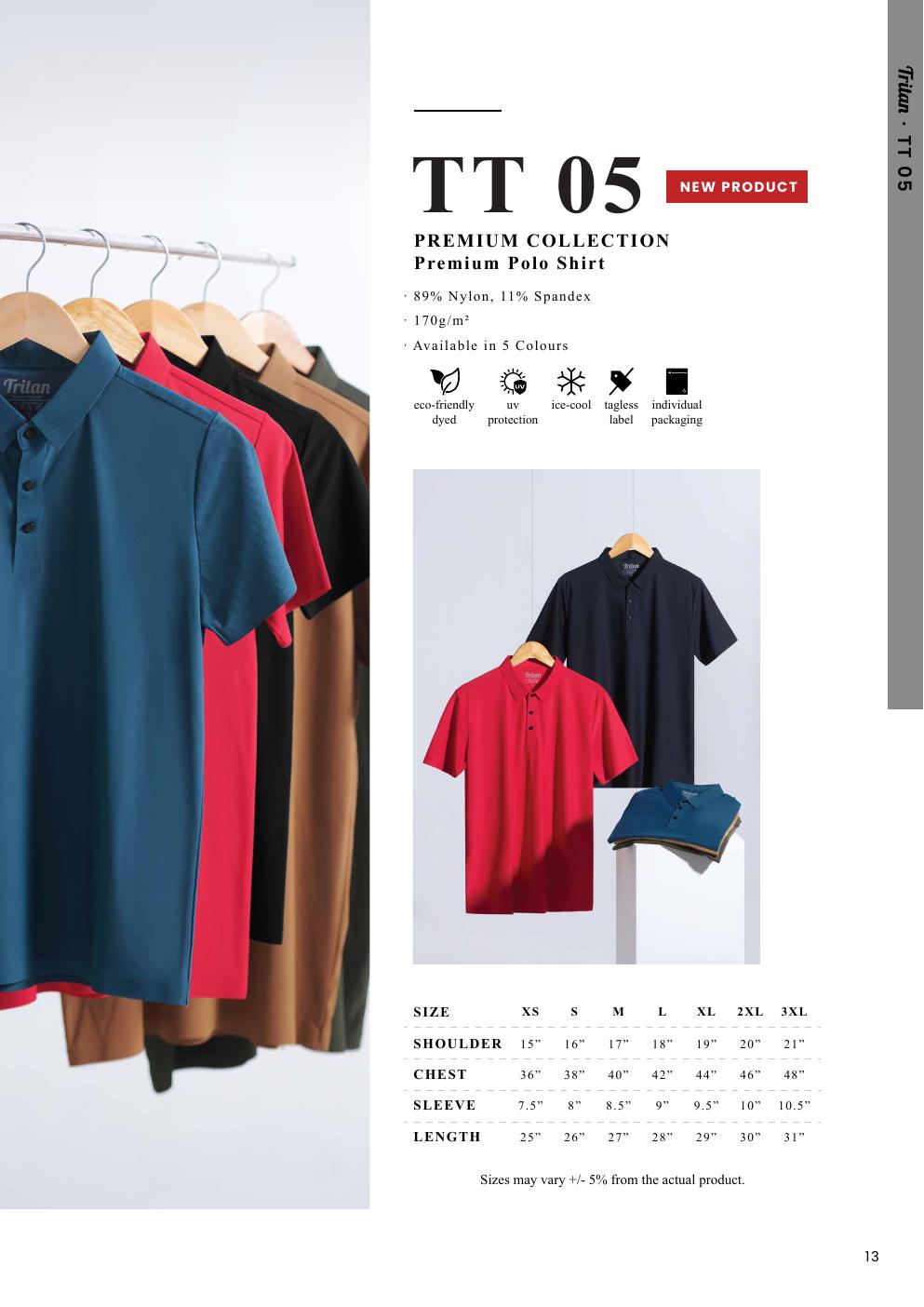 Premium Polo Shirt 170gsm - TT05 - Oren Sport corporate uniform blank Malaysia