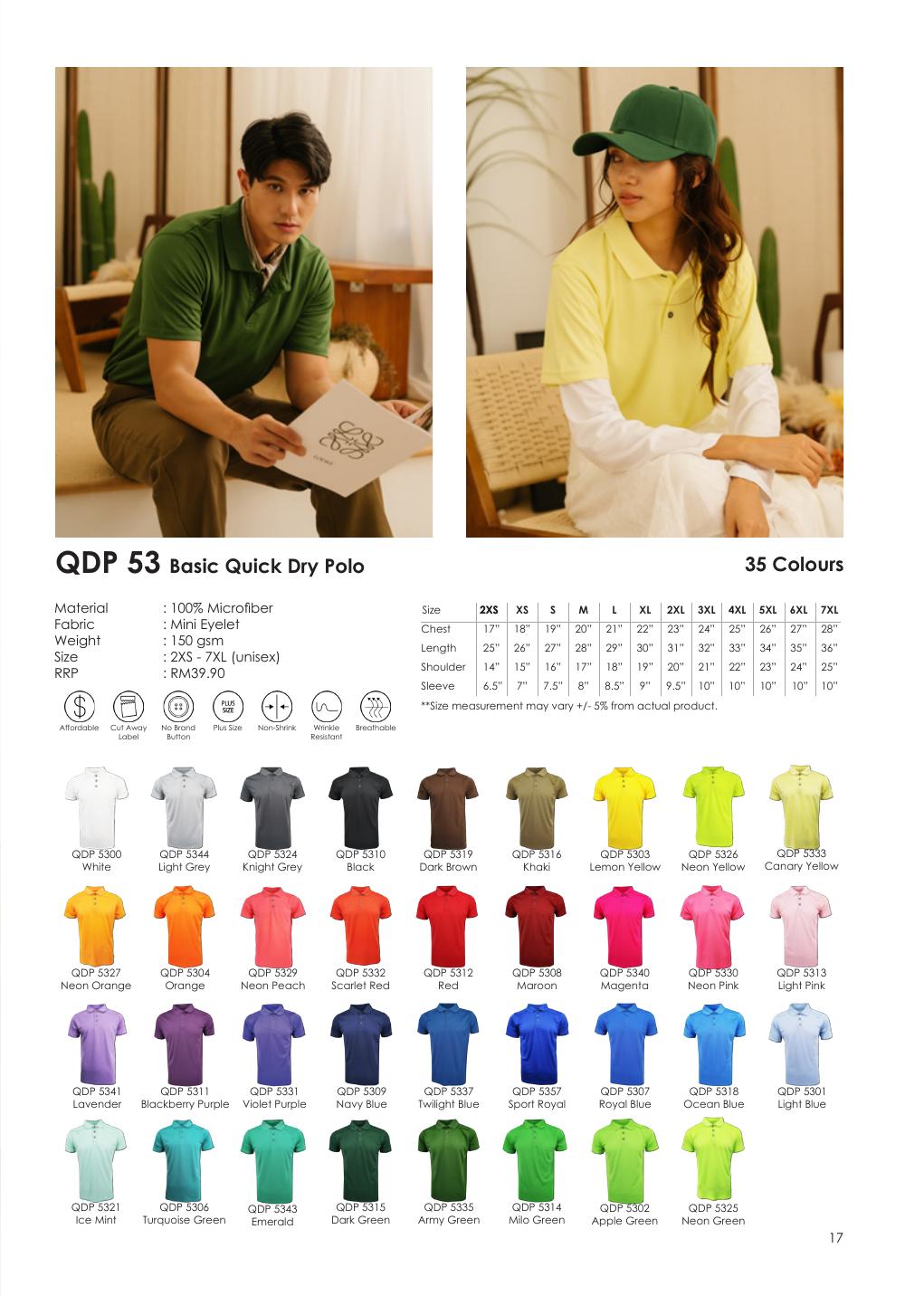 QD Polo 150gsm - QDP53