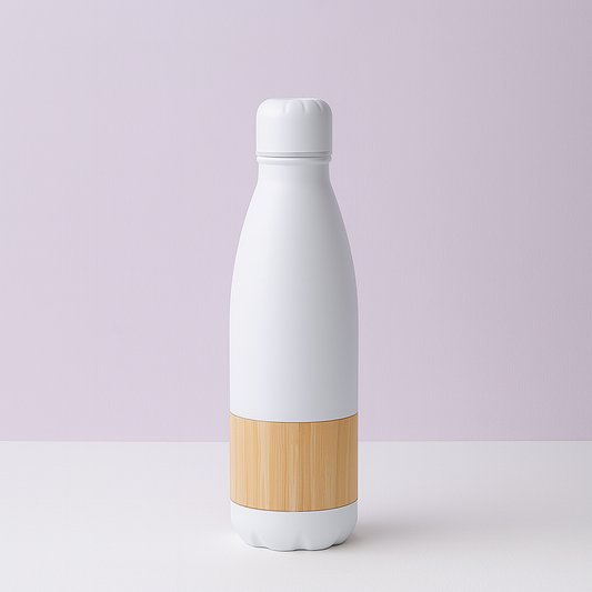 #3317 Thermal Flask with Wooden Bamboo Design.