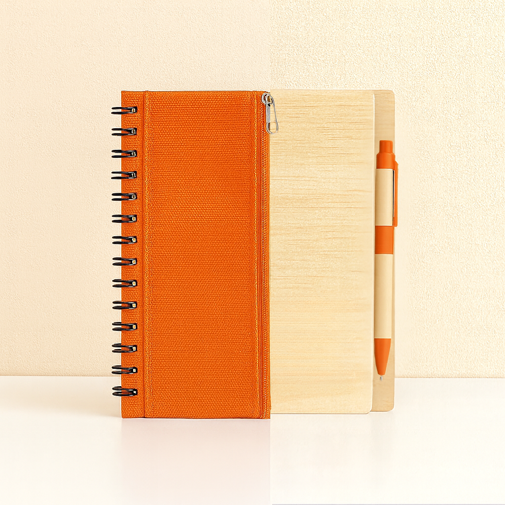 #3816 Eco Notebook with Non Woven Pen Pouch & Pen
