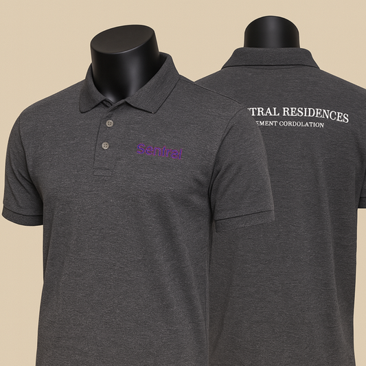 NHB2421 Dark Heather Honeycomb Polo Shirt