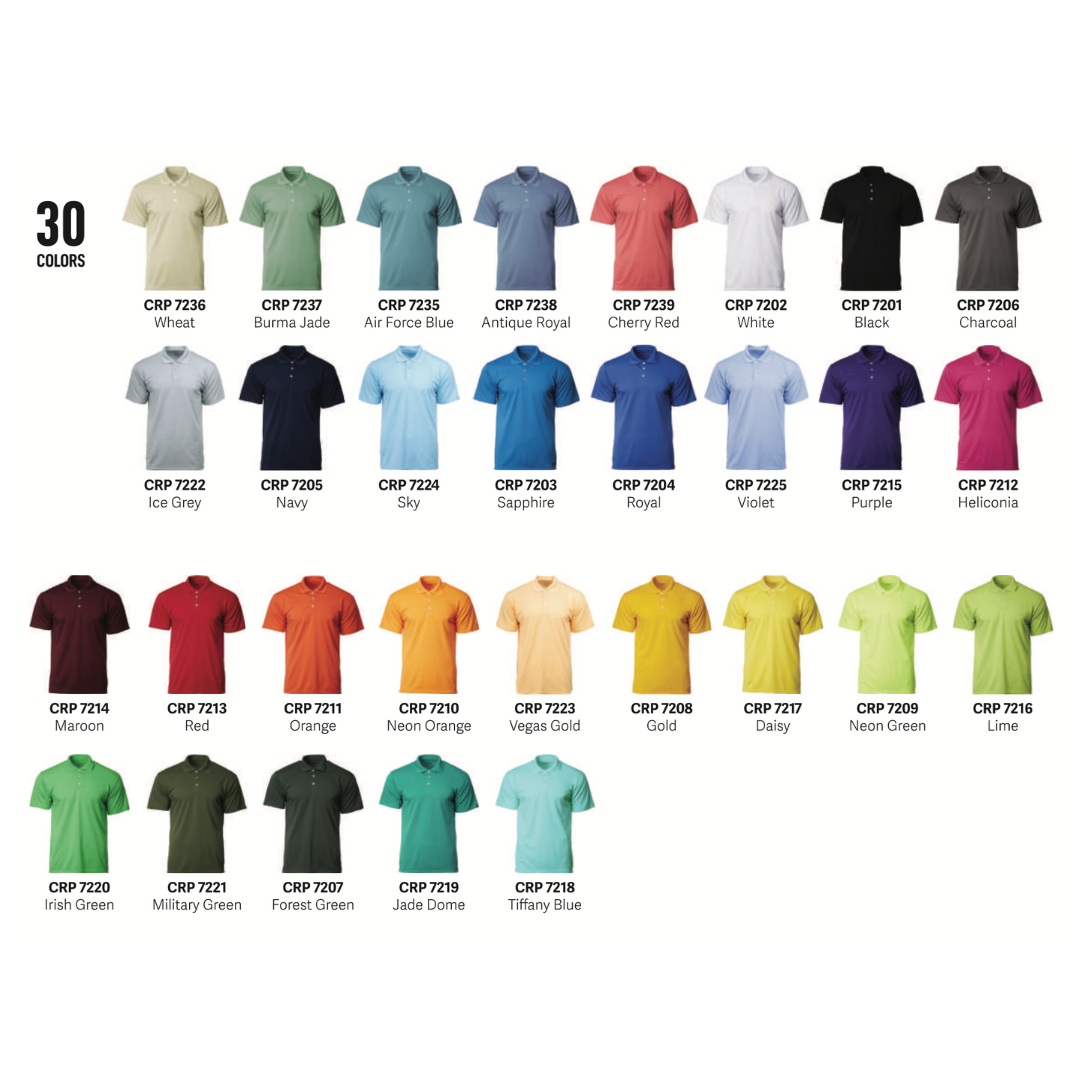 Dry Pique Microfibre Polo Shirt (160gsm) - CRP7200