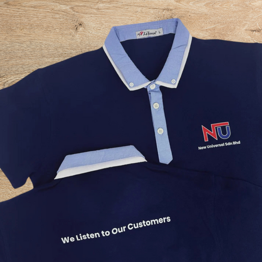 Navy Honeycomb Polo Shirt (L18-02) - Gaia Gifts Co