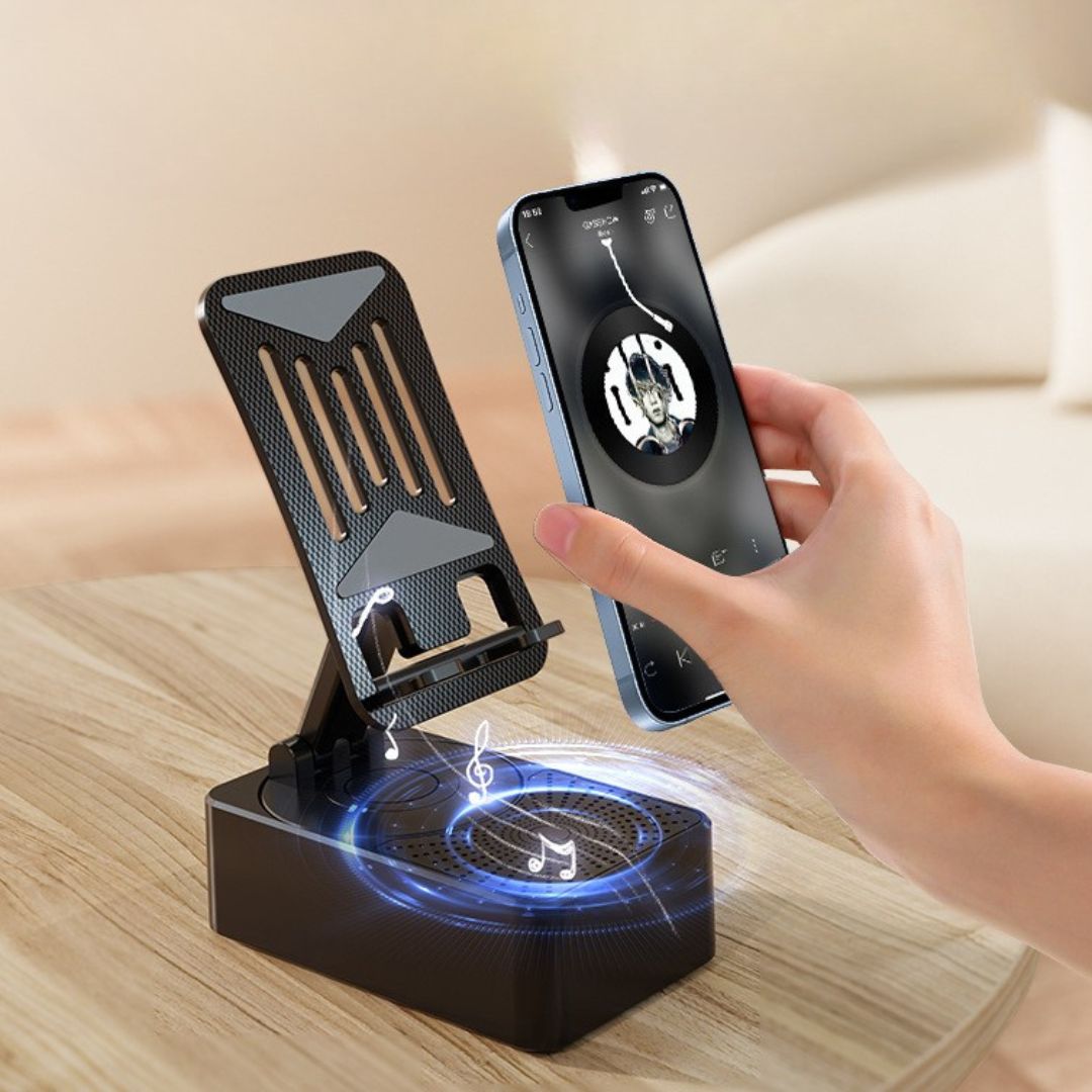 3-in-1 Phone Holder, Powerbank &amp; Bluetooth Speaker
