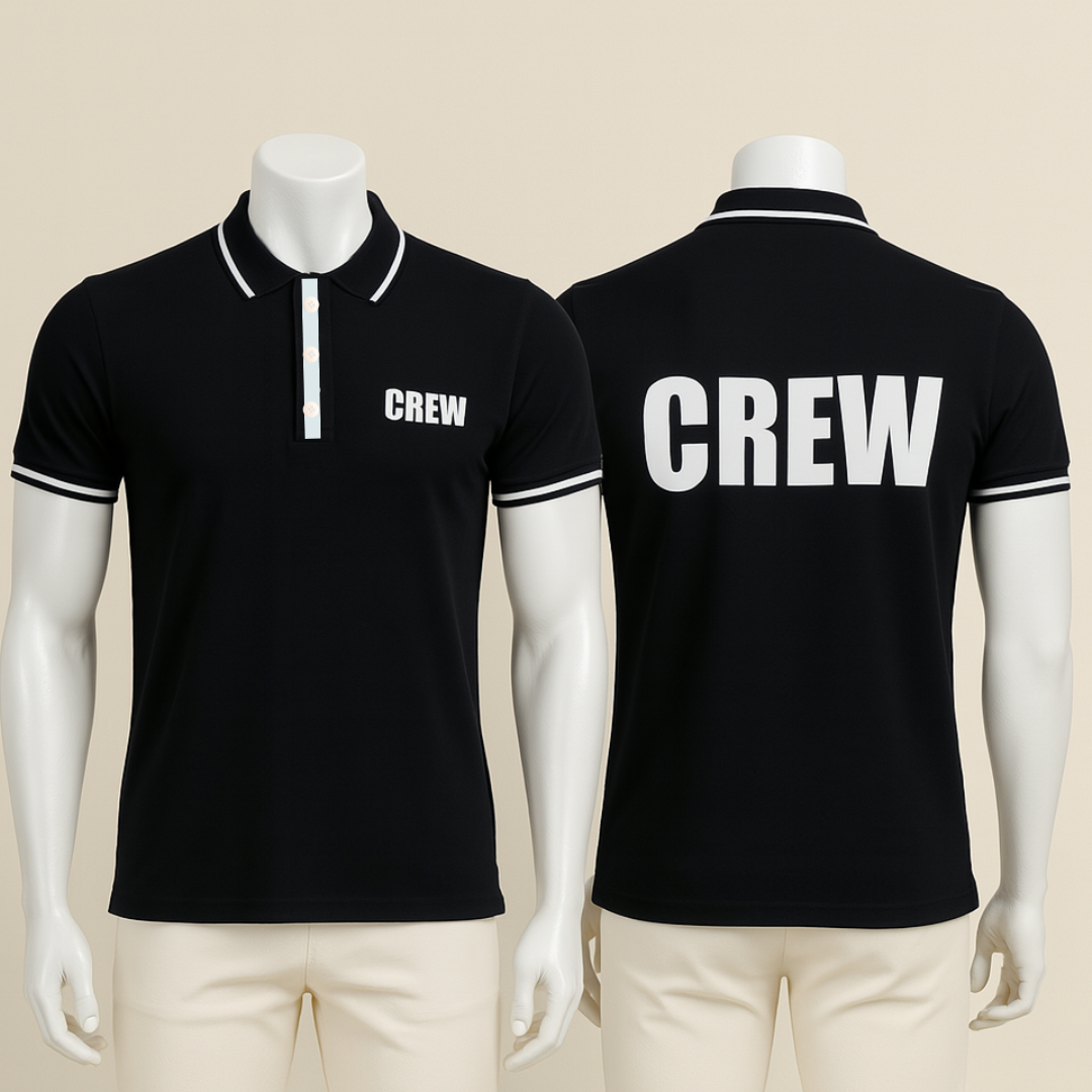 Black/White Honeycomb Polo (L19-02)