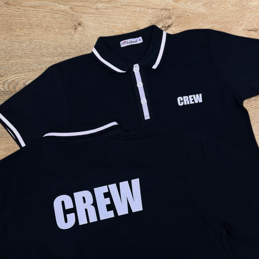 Black/White Honeycomb Polo (L19-02) - Gaia Gifts Co