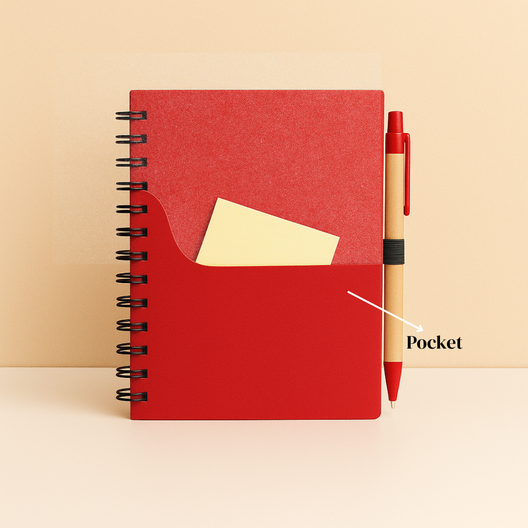 #7894 Eco Notebook with Pen & Pocket - Gaia Gifts Co
