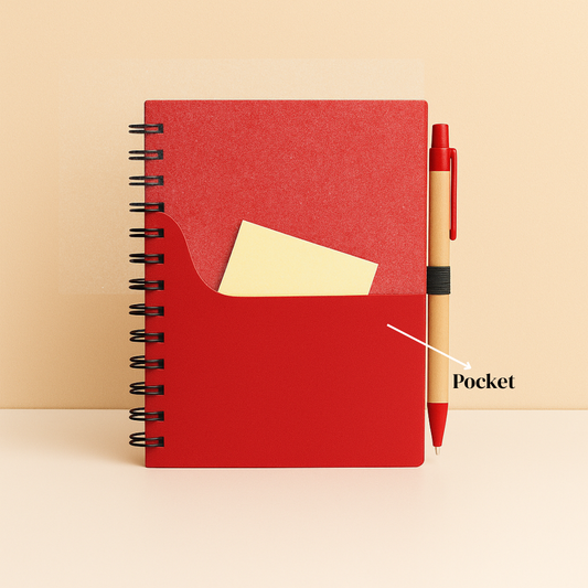 #7894 Eco Notebook with Pen & Pocket - Gaia Gifts Co