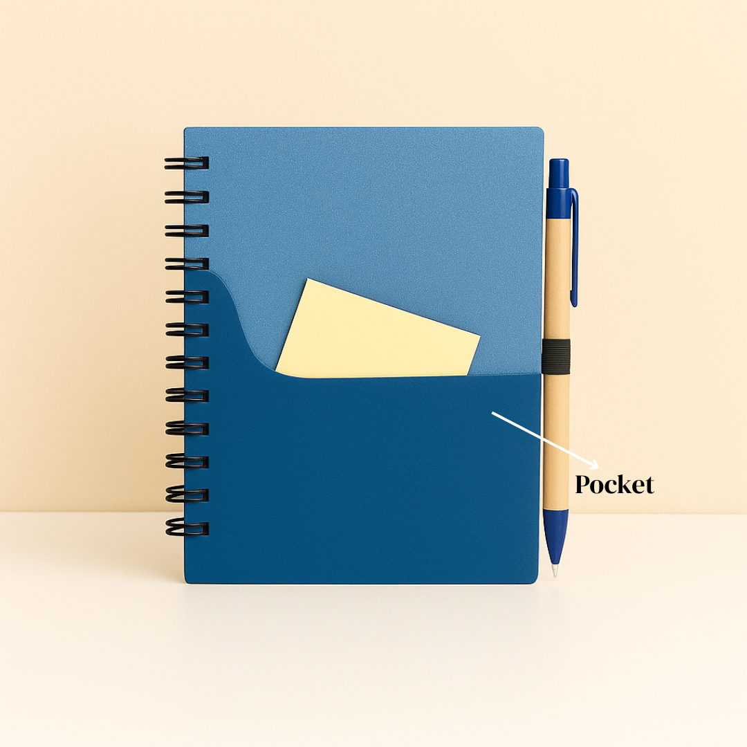 #7894 Eco Notebook with Pen & Pocket - Gaia Gifts Co