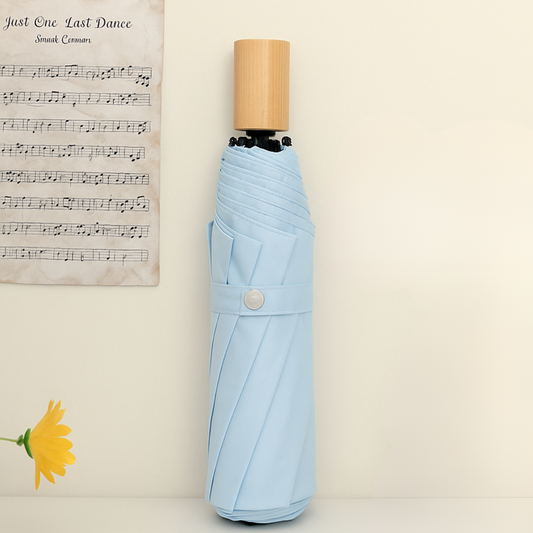 Retractable Umbrella with Wooden Designed Handle