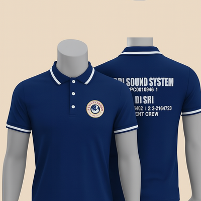 Navy/White Honeycomb Polo (L19-01)