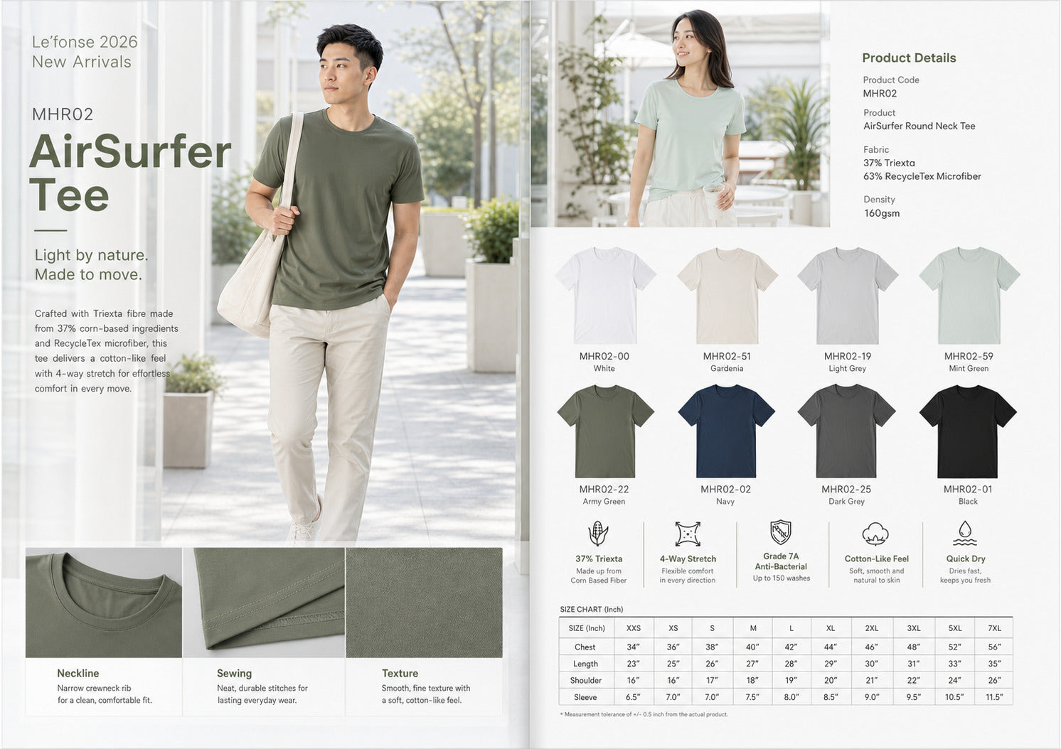 AirSurfer Tee 160gsm - MHR02 - Le'fonse corporate uniform blank Malaysia