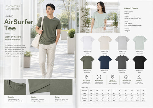 AirSurfer Tee 160gsm - MHR02 - Le'fonse corporate uniform blank Malaysia