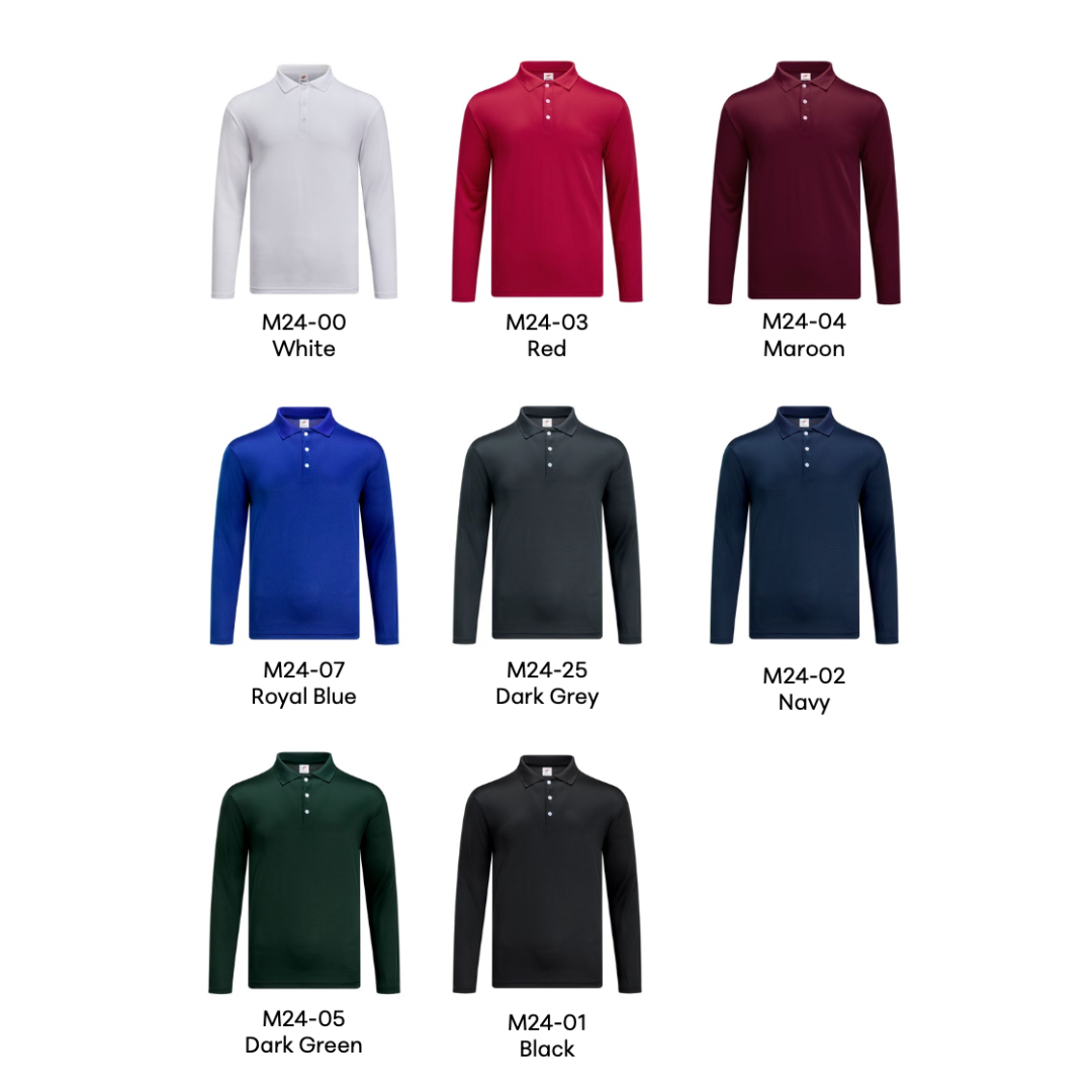 PrimeTech™ Microfibre Long Sleeve Polo Shirt (160gsm) - M2400