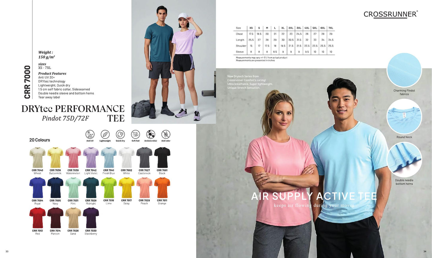 DRYtec Performance Tee 150gsm - CRR7000