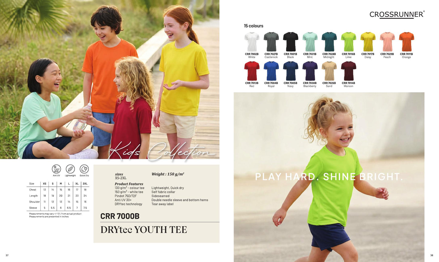DRYtec Youth Tee 150gsm - CRR7000B