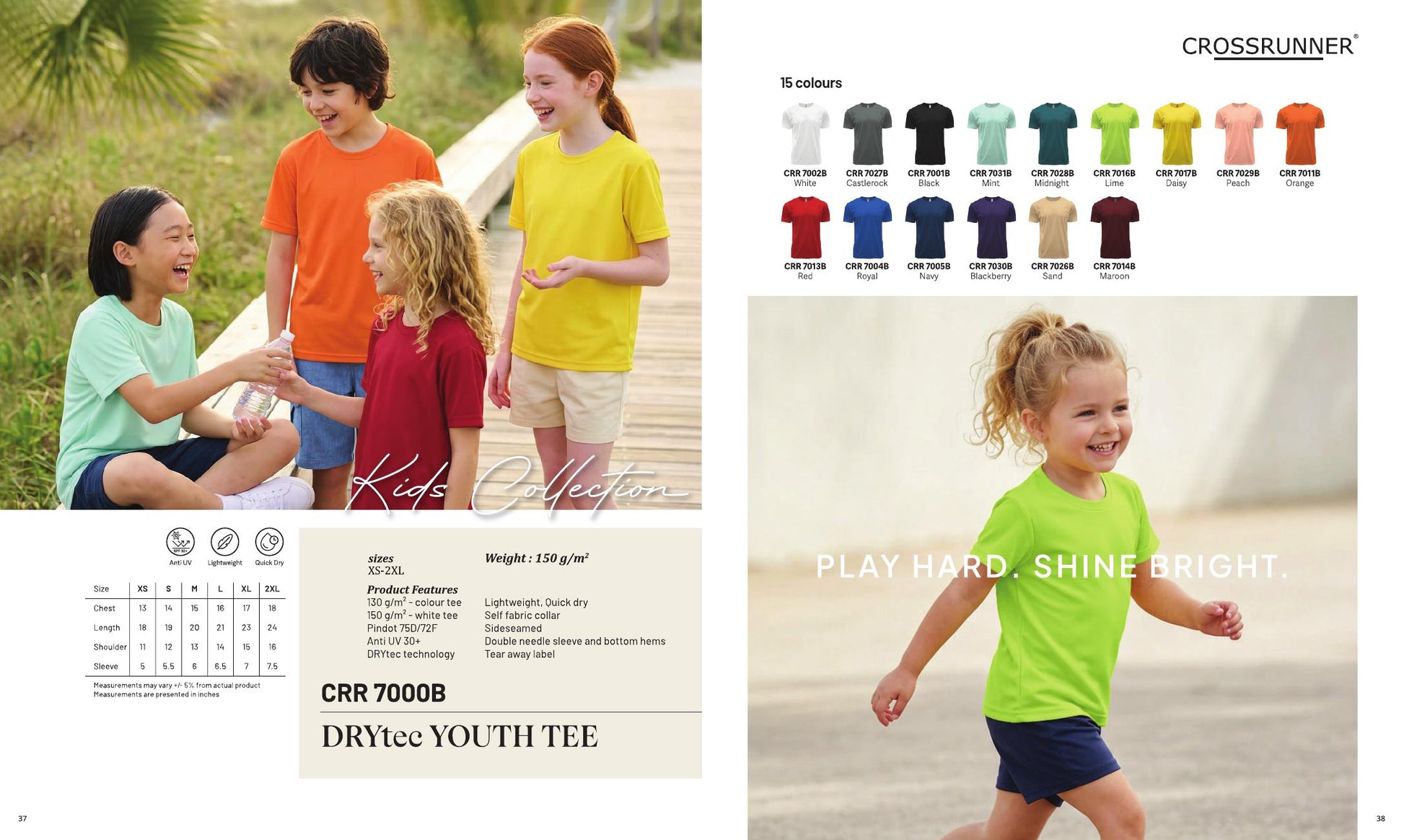 DRYtec Youth Tee 150gsm - CRR7000B