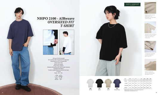 AirWeave Oversized Fit T-Shirt 220gsm - NHPO2100