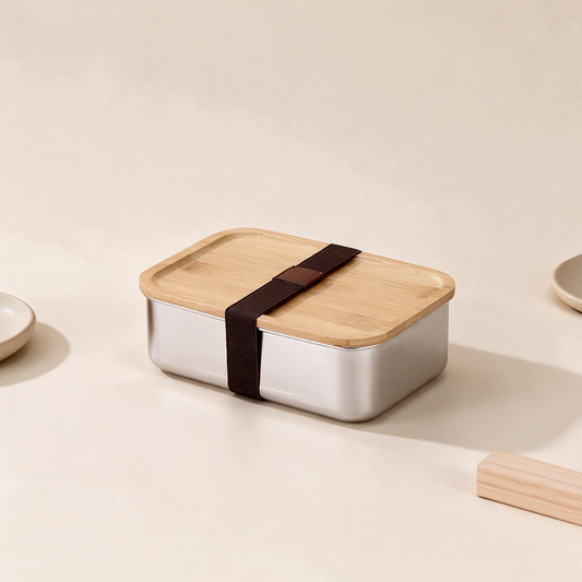 #S21 Stainless Steel Lunch Box with Bamboo Lid