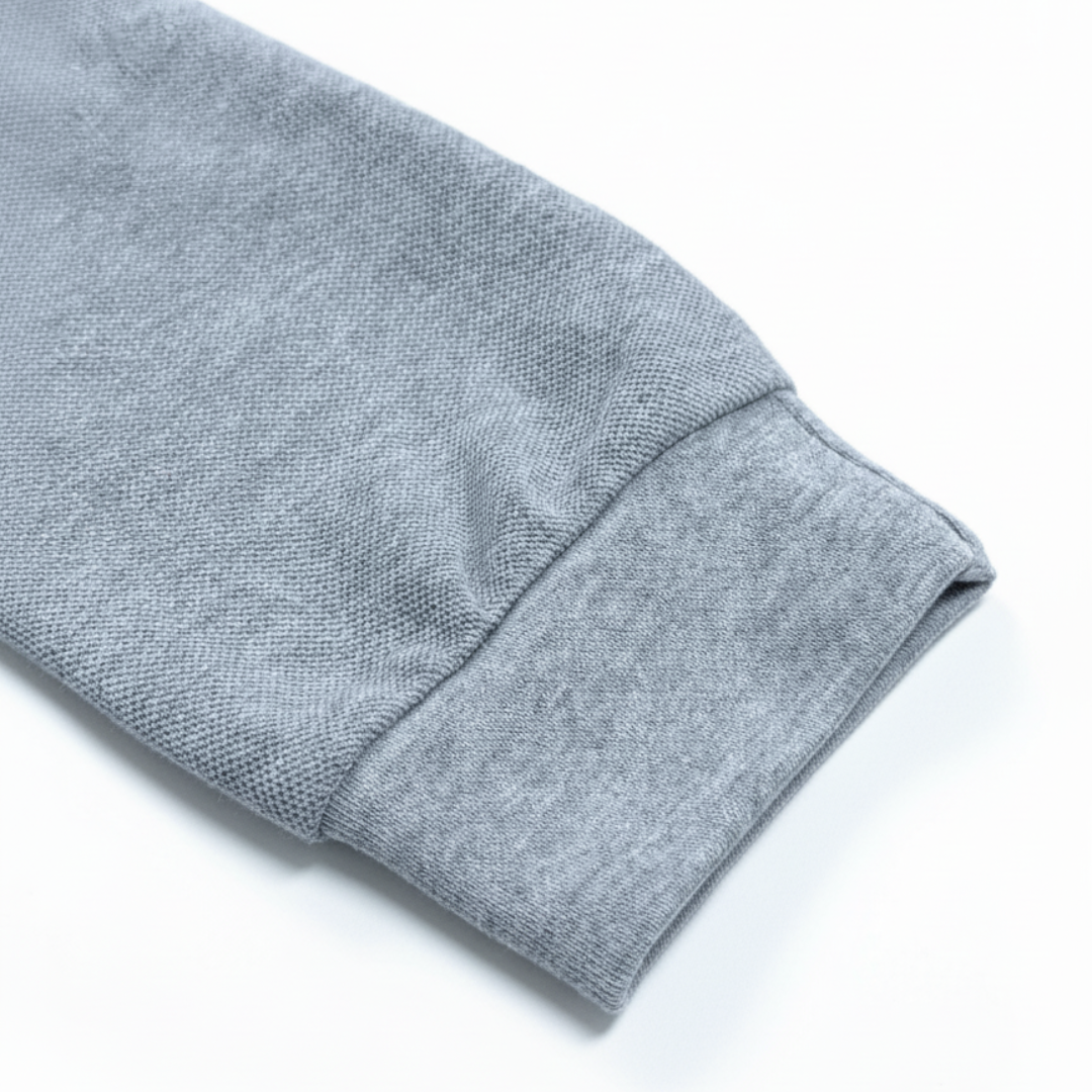 Long Sleeve Honeycomb Cotton Polo Shirt (220gsm) - NHB24400