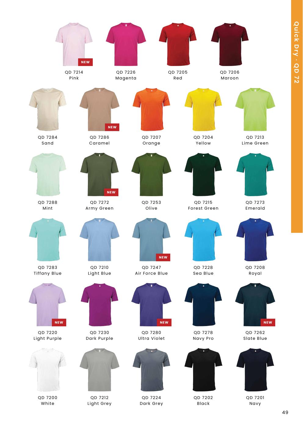 Microfibre Mini Eyelet T-Shirt 150gsm - QD72 - Oren Sport corporate uniform blank Malaysia