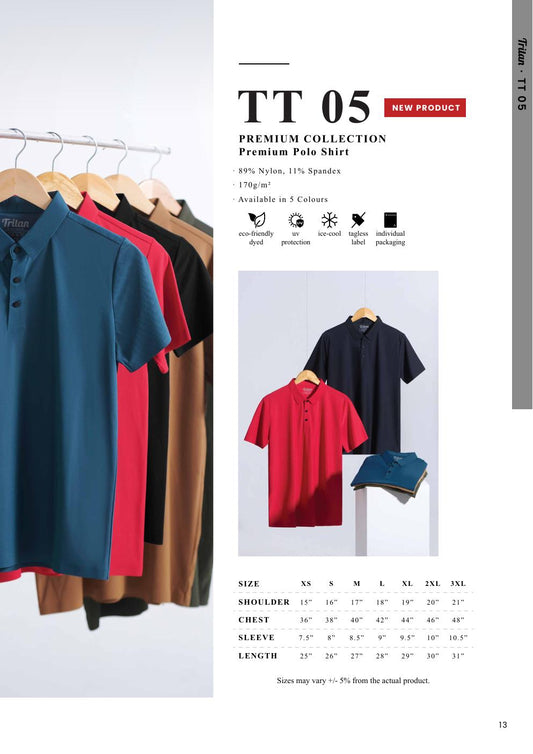 Premium Polo Shirt 170gsm - TT05 - Oren Sport corporate uniform blank Malaysia