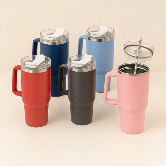 #M20 Stainless Steel Thermo Flask with Straw - Gaia Gifts Co