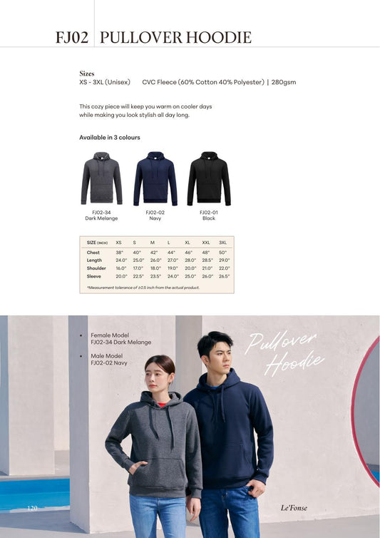 Pullover Hoodies - FJ02 - Le'fonse corporate uniform blank Malaysia