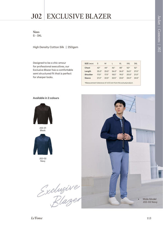 Exclusive Blazer - J02 - Le'fonse corporate uniform blank Malaysia