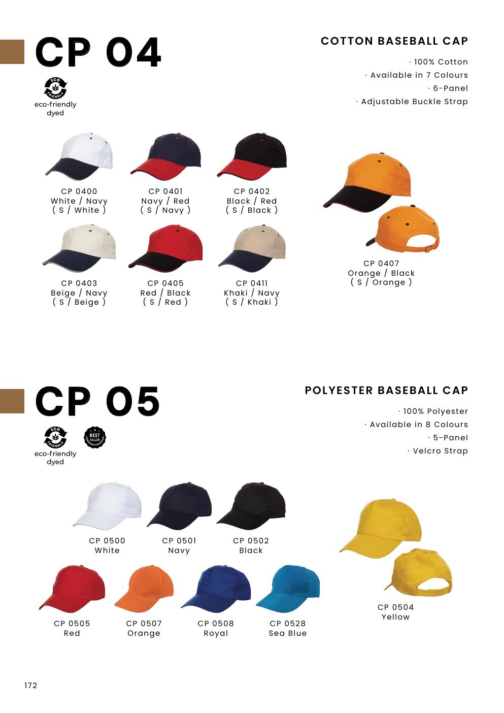 Unisex Cotton Baseball Cap (with buckle closure) - CP04 - Oren Sport corporate uniform blank Malaysia