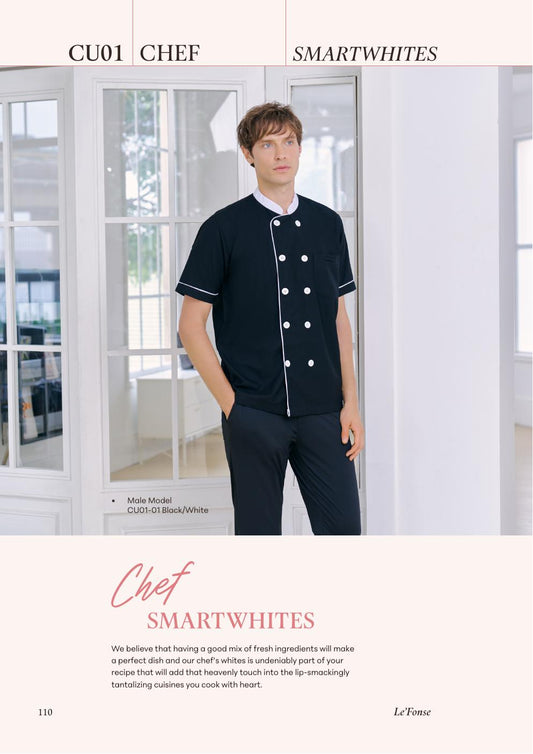 Chef Uniform - CU01 - Le'fonse corporate uniform blank Malaysia