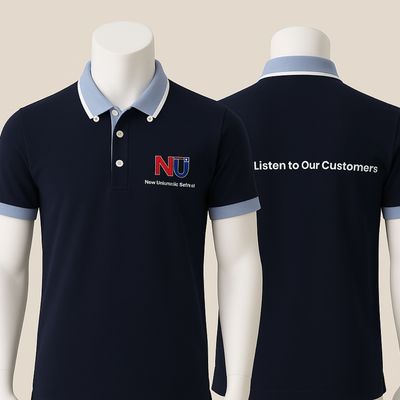 Navy Honeycomb Polo Shirt (L18-02)