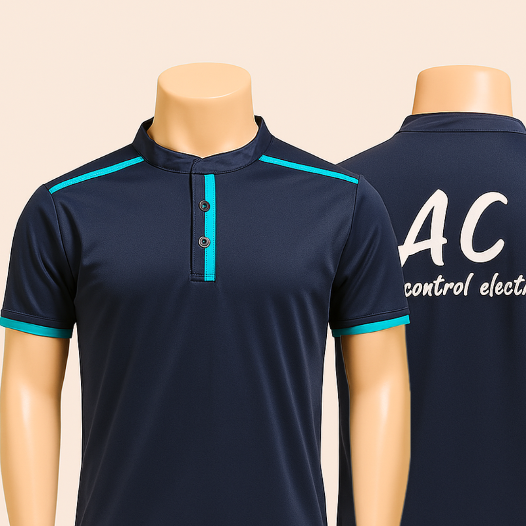 M38-25 Dark Grey/Green Microfibre Polo Shirt