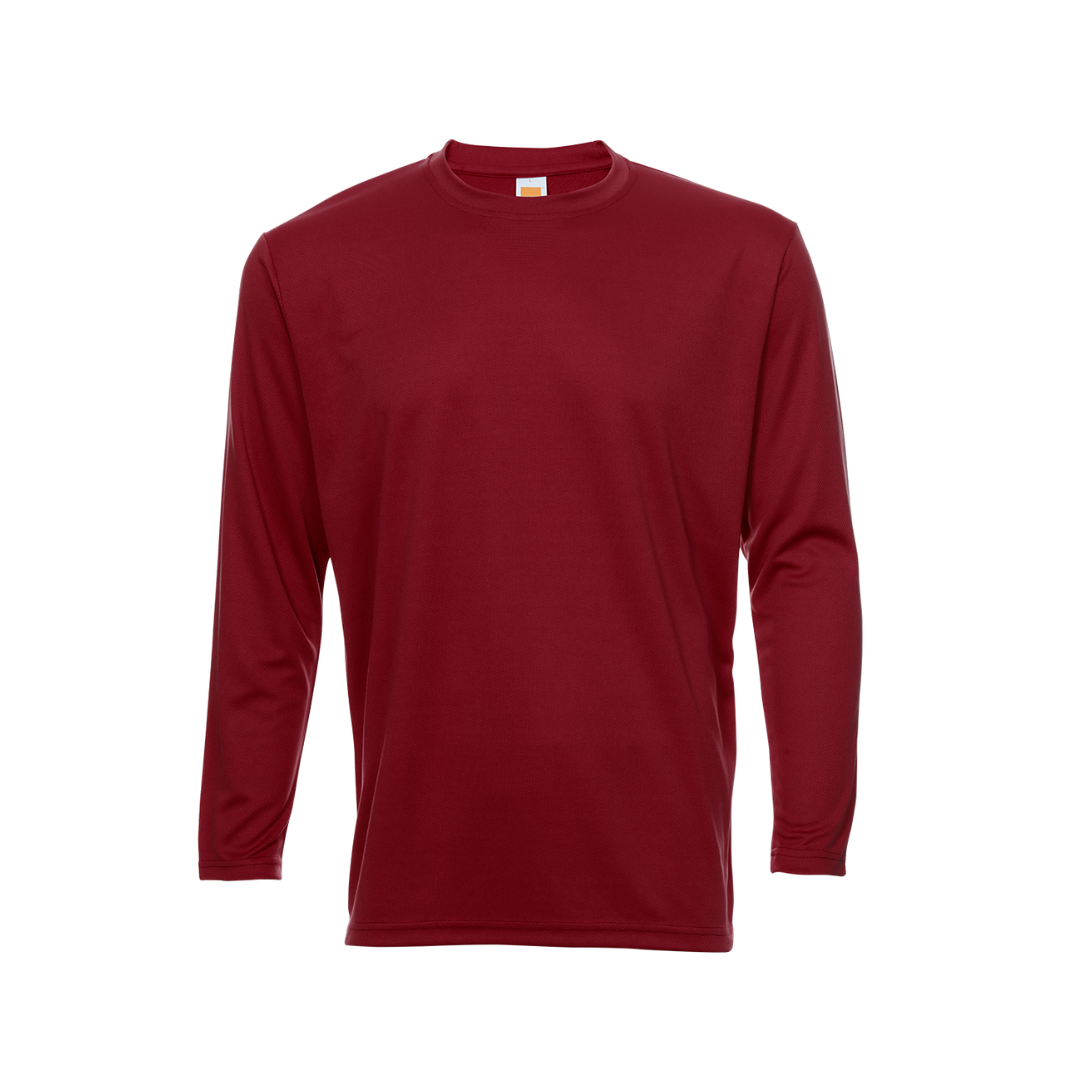 Microfibre Eyelet Long Sleeve Round Neck (160gsm) - QD54