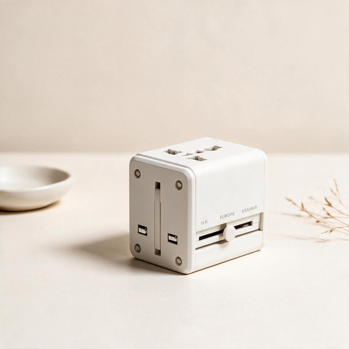 #GM2026 Universal Travel Adapter with Dual USB Ports