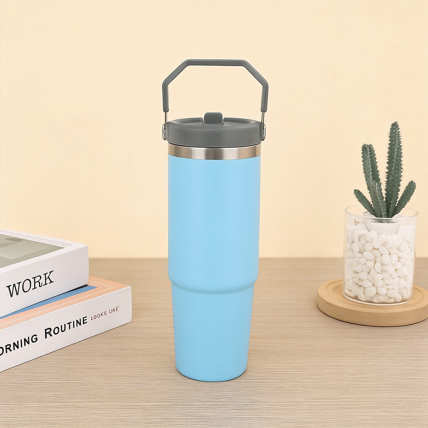 #M15 Stainless Steel Thermo Mug with Handle - Gaia Gifts Co