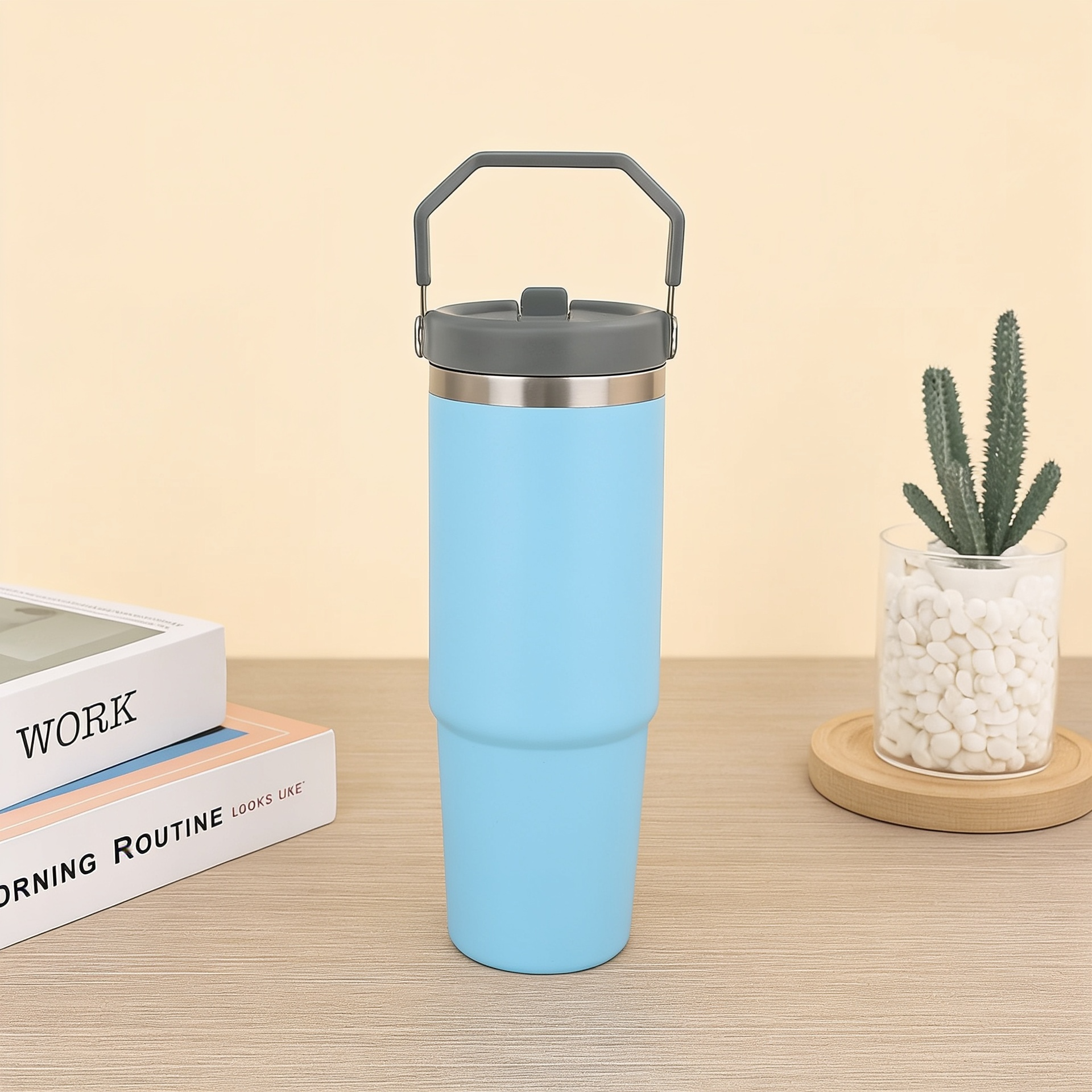 #M15 Stainless Steel Thermo Mug with Handle - Gaia Gifts Co