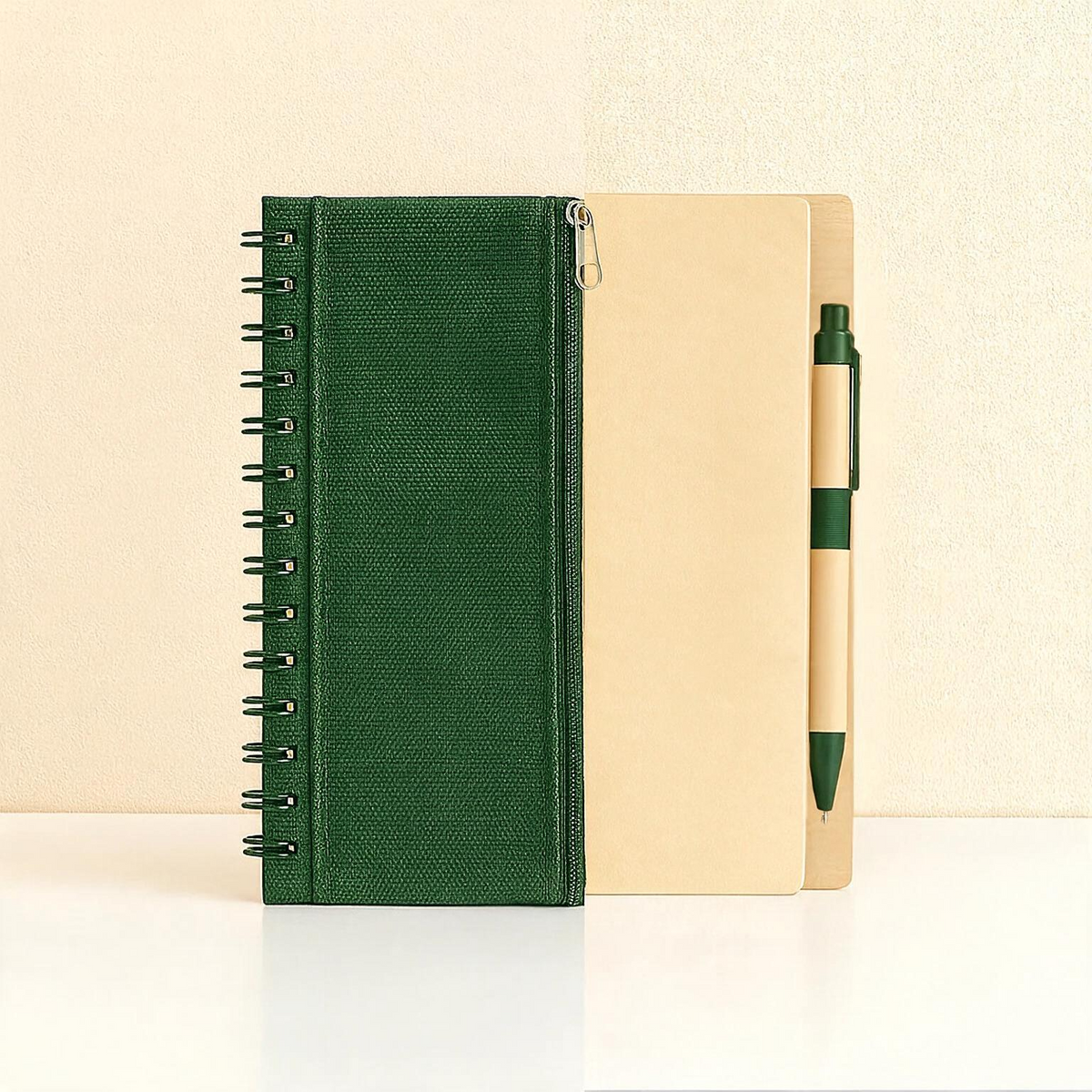 #M6 Eco Notebook with Non Woven Pen Pouch & Pen