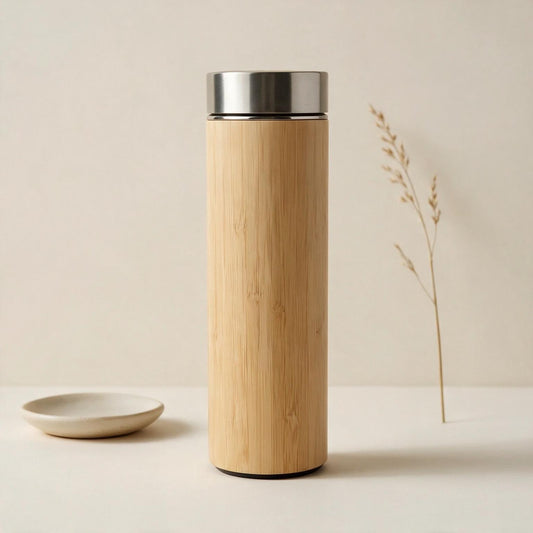 #GM2027 Bamboo Flask Stainless Steel Flask