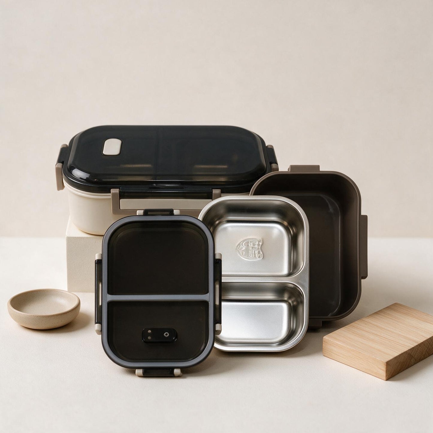 #M19 Two Compartment Stainless Steel Food Container