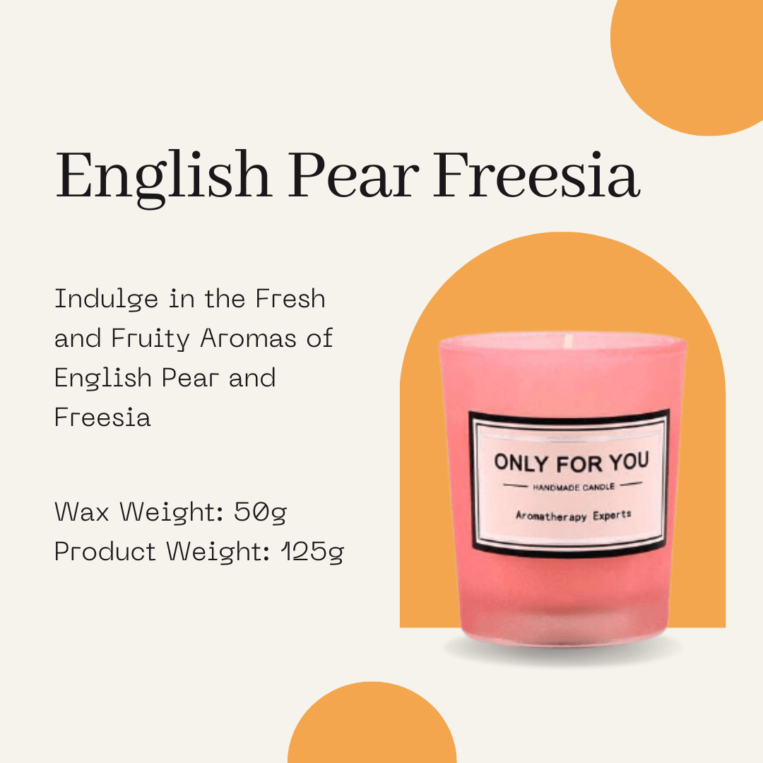 English pear freesia candle description