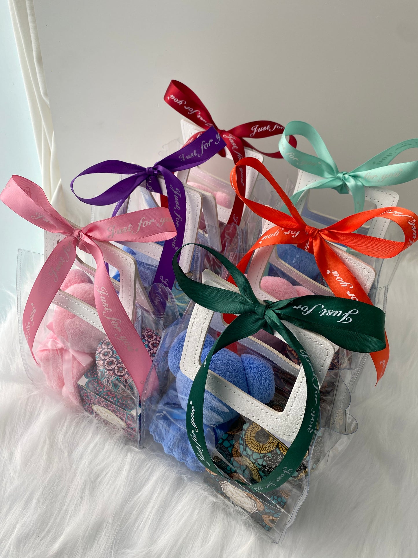 batik gift bags with various coloured ribbon options for various occations